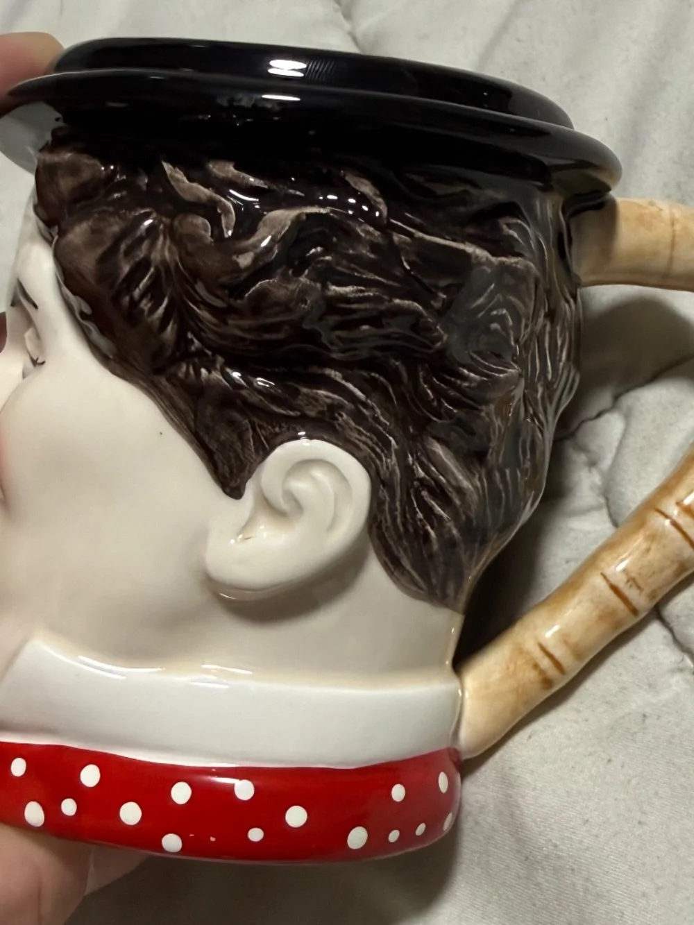 Presents Charlie Chaplin P3788 Figural Ceramic Coffee Mug Polka Dot
